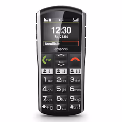 Emporia SIMPLICITY-LTE, Bar, Single SIM, 5.08 cm (2"), Bluetooth, 1200 mAh, Black, Silver