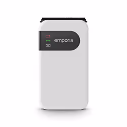 Emporia SIMPLICITYglam, Flip, 7.11 cm (2.8"), 240 x 320 pixels, Bluetooth, 1300 mAh, White