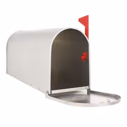 Rottner T00215 mailbox Silver Post-mounted mailbox Aluminium