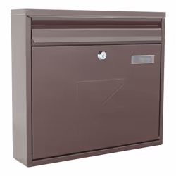 Rottner T04771, Wall-mounted mailbox, Steel, Brown, Key, Front, 32 cm