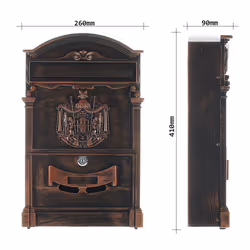 Rottner T05667 mailbox Bronze Wall-mounted mailbox Steel