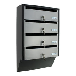 Rottner T06209 mailbox Grey, Light grey Wall-mounted mailbox Steel