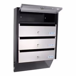Rottner T06209 mailbox Grey, Light grey Wall-mounted mailbox Steel