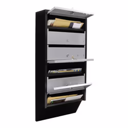 Rottner T06368 mailbox Black, Light grey Wall-mounted mailbox Steel