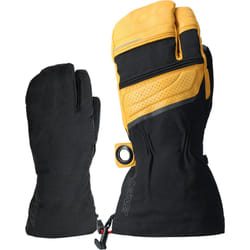 Lenz Heat Glove 8.0 Finger Cap Lobster heated Gloves, black-yellow, Size XS for Men