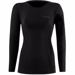 Lenz 6.0 Merino Round Neck Lady Longsleeve, black, Size M for Women