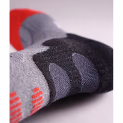 Lenz Heat Sock 5.1 Toe Cap Slim Heated Socks, black-grey-red, Size 39 - 41 for Men