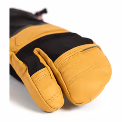 Lenz Heat Glove 8.0 Finger Cap Lobster heated Gloves, black-yellow, Size M for Men