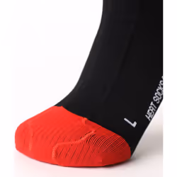 Lenz Heat Sock 6.1 Toe Cap Compression, black-red, Size 42 - 44 for Men