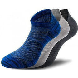 Lenz Performance Sneaker Tech Socks, black-grey-blue, Size 43 - 46 for Men