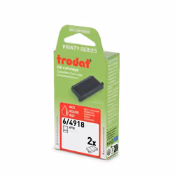 Trodat 6/4918, Ink cartridge, Red, Trodat, Black, 82 mm, 30 mm