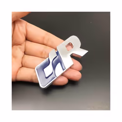 Car Styling 3D Metal R Logo Car Sticker Emblem Badge Rear Trunk Decal - 3