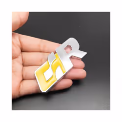 Car Styling 3D Metal R Logo Car Sticker Emblem Badge Rear Trunk Decal - 3