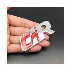 Car Styling 3D Metal R Logo Car Sticker Emblem Badge Rear Trunk Decal - 1