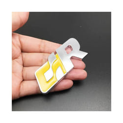 Car Styling 3D Metal R Logo Car Sticker Emblem Badge Rear Trunk Decal - 4