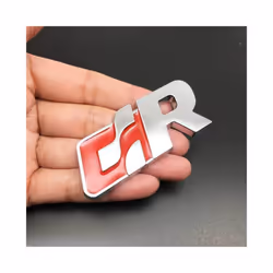 Car Styling 3D Metal R Logo Car Sticker Emblem Badge Rear Trunk Decal - 4