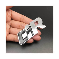 Car Styling 3D Metal R Logo Car Sticker Emblem Badge Rear Trunk Decal - 2