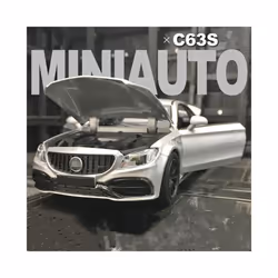 1:32 C63S Coupe Alloy Car Model Diecast Metal Toy Vehicles Car Model Collection - 1 32 Silvery