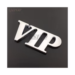3D VIP JDM Style Car Trunk Zinc Alloy Badge Emblem Universal Design Car - Black