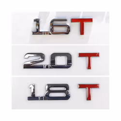 3D Metal Car Trunk Engine Displacement Scale Emblem Auto Stickers 1.3T - 1.4T