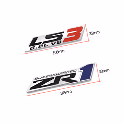 Metal Stickers LS3 6.2L V8 Grille Emblem Car Rear Trunk Body For GM Chevrolet - 3