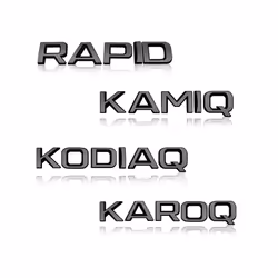Bright Black Metal car Rear trunk Decals Emblem badge sticker For Skoda - Skoda