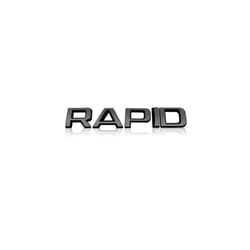 Bright Black Metal car Rear trunk Decals Emblem badge sticker For Skoda - 5