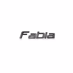Bright Black Metal car Rear trunk Decals Emblem badge sticker For Skoda - 3