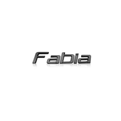 Bright Black Metal car Rear trunk Decals Emblem badge sticker For Skoda - 3