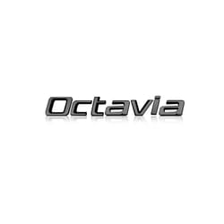 Bright Black Metal car Rear trunk Decals Emblem badge sticker For Skoda - 12