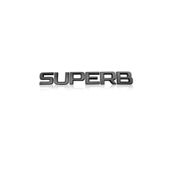Bright Black Metal car Rear trunk Decals Emblem badge sticker For Skoda - 9