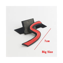 3D ABS Chrome Car Letters Rear Trunk Mini Cooper S Emblem Badge Sticker - 70mm Red Black