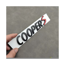 3D ABS Chrome Car Letters Rear Trunk Mini Cooper S Emblem Badge Sticker - Matte Black