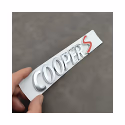 3D ABS Chrome Car Letters Rear Trunk Mini Cooper S Emblem Badge Sticker - Chrome