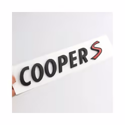 3D ABS Chrome Car Letters Rear Trunk Mini Cooper S Emblem Badge Sticker - Chrome