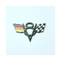 3D Metal US UK Germany Flag V8 Logo Car Trunk Emblem Badge Decal For Dodge - DE V8 Black