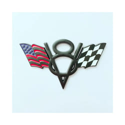 3D Metal US UK Germany Flag V8 Logo Car Trunk Emblem Badge Decal For Dodge - US V8 Black