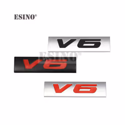 Car Styling 3D V6 V8 4 x 4 Logo Metal Zinc Alloy Car Sticker Badge Body - V8 2