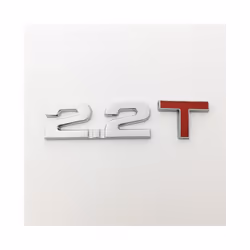 3D Metal Car Displacement Sticker 1.3 1.4 1.5 1.8 2.0 2.2 2.5 2.8 3.0 - 3.0T, Silver