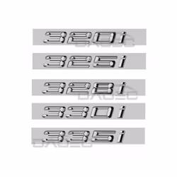 Car 3D ABS Trunk Letters Logo Badge Emblem Decal Sticker For BMW 3 Series - Silver 325i