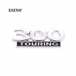 Car Styling 300 Touring 3D Feder Rear Trunk Metal Chrome Zinc Alloy Emblem - Style 2