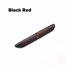 1Pcs Metal Performance Car Side Fender Rear Trunk Emblem Badge Sticker - black red