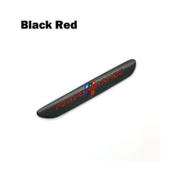 1Pcs Metal Performance Car Side Fender Rear Trunk Emblem Badge Sticker - black red