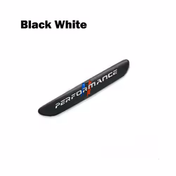 1Pcs Metal Performance Car Side Fender Rear Trunk Emblem Badge Sticker - black white
