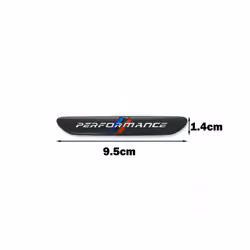 1Pcs Metal Performance Car Side Fender Rear Trunk Emblem Badge Sticker - black white