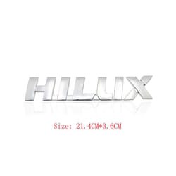 3D ABS HILUX Logo For Toyota Hilux Revo Emblem  Rear Trunk Badge Sticker - F