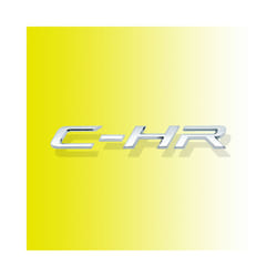 For Toyota CHR C-HR Letter Logo Car Rear Tail Trunk Decals Emblem Badge - Silver