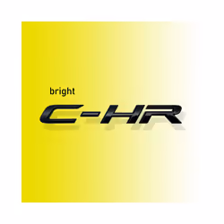 For Toyota CHR C-HR Letter Logo Car Rear Tail Trunk Decals Emblem Badge - Glossy Black