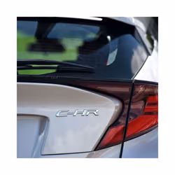 For Toyota CHR C-HR Letter Logo Car Rear Tail Trunk Decals Emblem Badge - Glossy Black