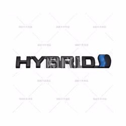 Car Styling Hybrid 3D Rear Trunk Fender Metal Chrome Zinc Alloy Emblem - 15.2 x 2.4 cm, Black